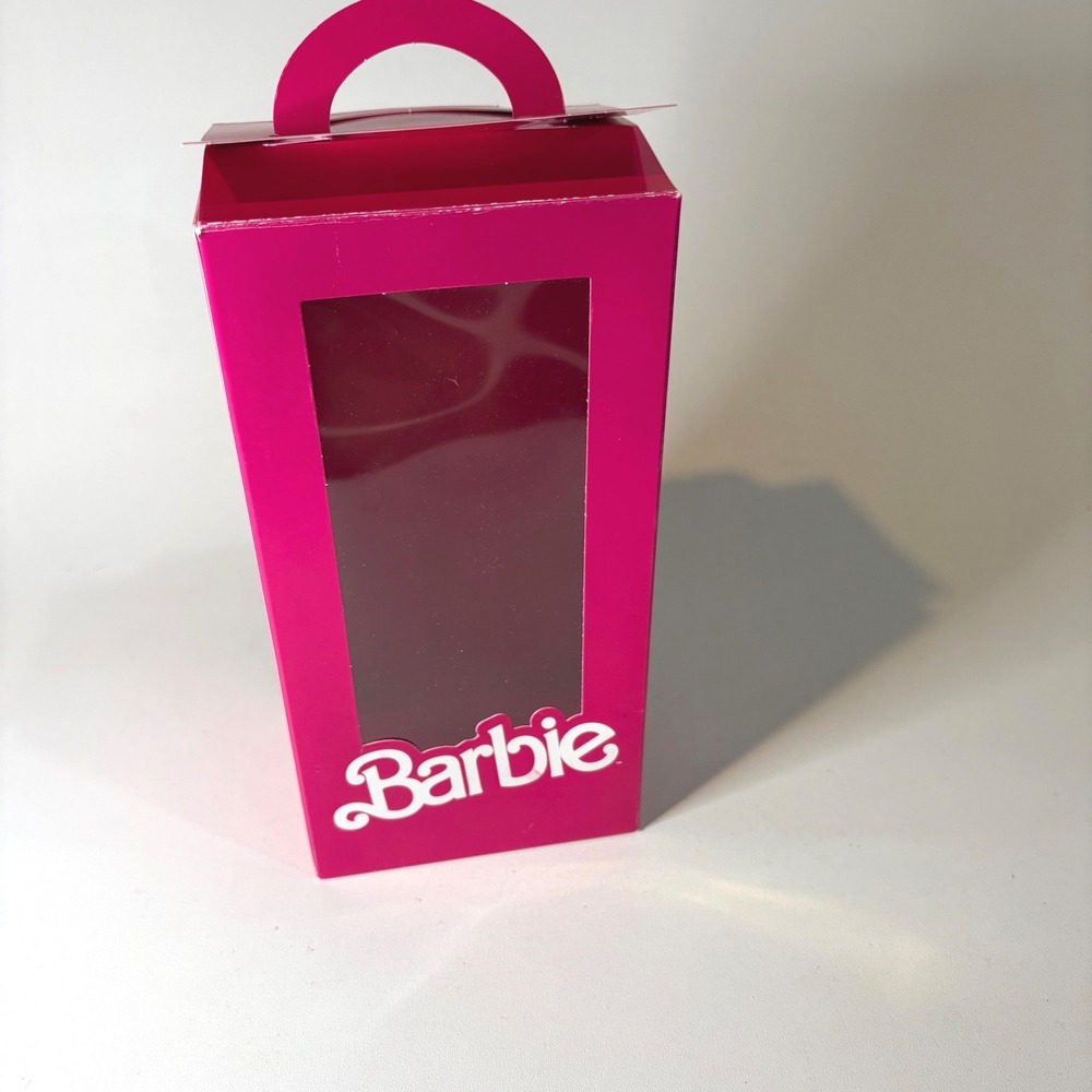 Barbie Hot Pink Gift Box with Handle and Clear Display Window Logo Packaging